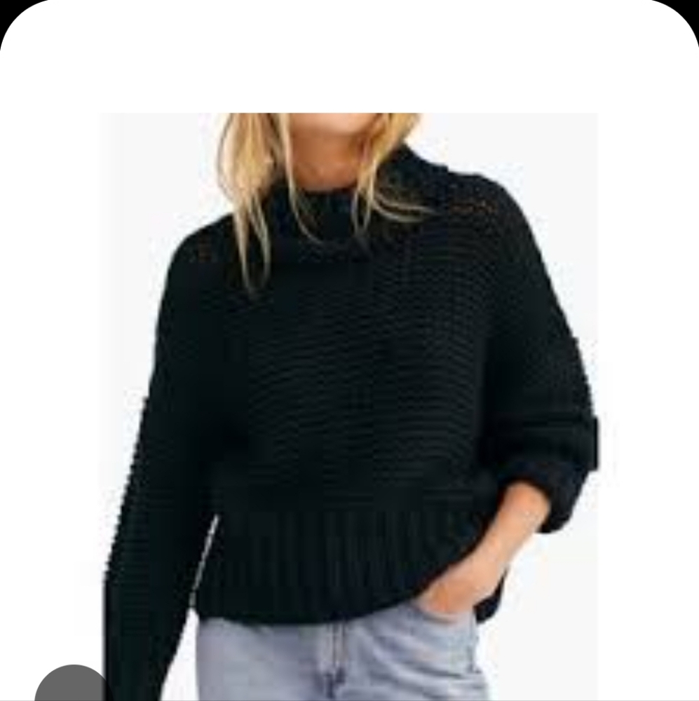 Free People Chunky Knit Turtleneck Sweater Women's